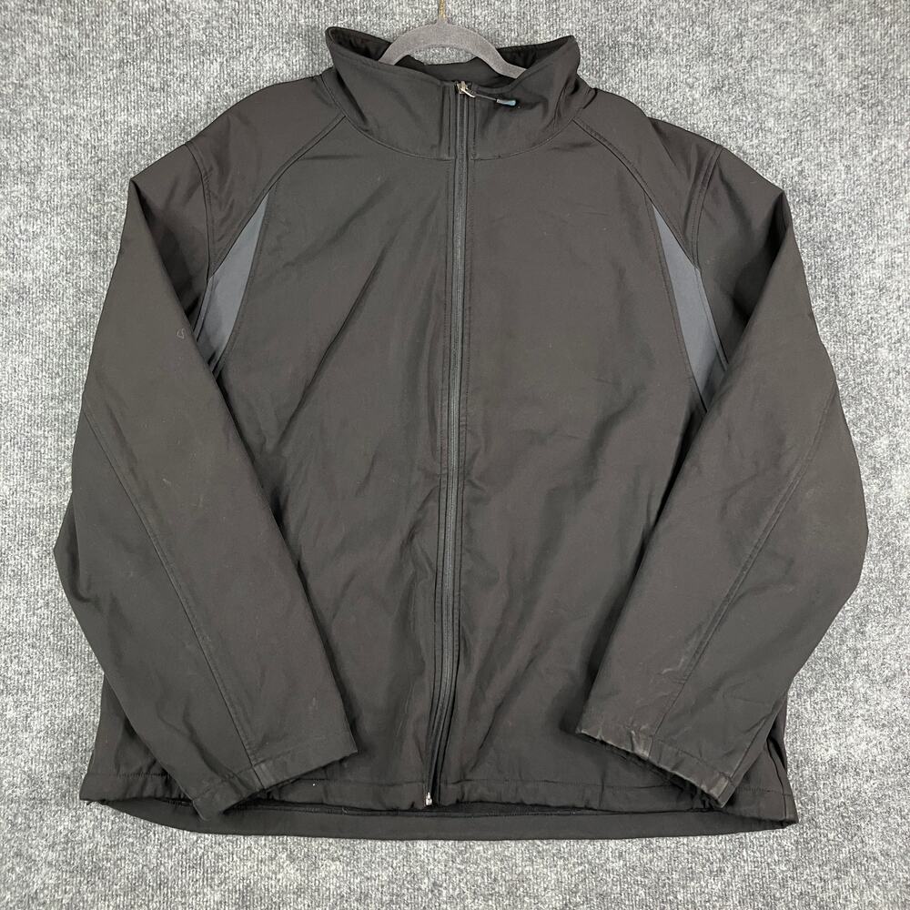 Calvin Klein Jacket Mens XXL Black Water-Resistant Windbreaker Full‎ Zip Casual